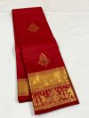 Red Palakhi By Aab Soft Lichi Silk Jacquard Border Saree